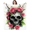 thumbnail image 1 of Digital Printing Tapestry Dead Halloween Skull Decorative Cover Blanket Flannel Blanket, 1 of 1