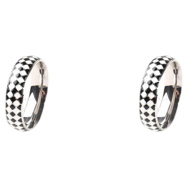 Minnieouse Anillo con diseño de tablero de ajedrez exquisita joyería femenina elegante anillos de dedos geométricos accesorio de moda regalo de Type3 NO3