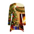 thumbnail image 5 of Pntutb Moda Mujer Cuello Redondo Manga Larga Estampado Casual Camiseta Blusa Pntutb Pntutb-1940, 5 of 5