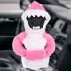 thumbnail image 4 of Funda Para Palanca De Cambios De Coche Con Capucha Funda para palanca de cambios, divertida sudadera con capucha y rana para coche, accesorios creativos para el interior del coche (tiburón rosa), 4 of 5
