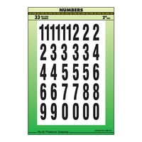 2" Black and White Numbers Set