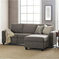 thumbnail image 6 of Pemberly Row Fabric Right Facing Reclining Sectional in Gray, 6 of 10