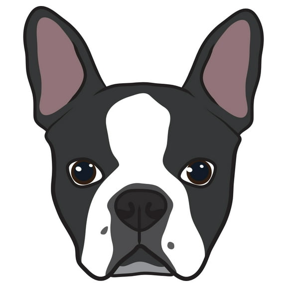 Boston Terrier Decal | Indoor/Outdoor | Dog Lover Super Cute Sticker for SUV Windows, Dorm Rooms, Bedroom, Offices | SignMission personalized gift | 36"