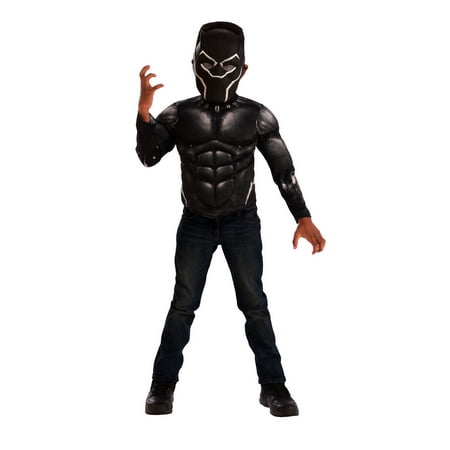 Muscle Chest Black Panther Shirt Set Costume