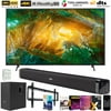 Sony XBR55X800H 55-inch X800H 4K UHD LED Smart TV (2020) Bundle with Deco Gear 60W Soundbar with Subwoofer, Wall Mount, 6-Outlet Surge Adapter, Screen Cleaner and TV Essentials 2020