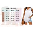 thumbnail image 2 of Camisetas sin mangas para mujer, cuello en V, color sólido básico, casual, fluido, verano, sin mangas Fokelyi WRHS-249-1, 2 of 5