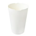 thumbnail image 3 of Restaurantware-Bio Tek 16 Ounce French Fry Cups, 100 Disposable French Fry Holders - With Fold-Down Cover, Tab Lock Closure, White Paper Cups, For Onion Rings, Chips, or Popcorn, Stackable, 3 of 11