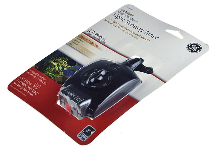 Ge Outdoor Plug In Dusk To Dawn Light Sensing Timer 10364