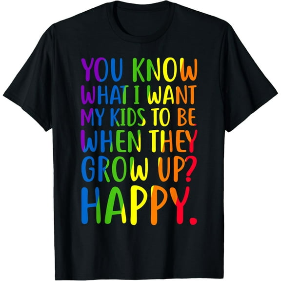 LGBT Awareness Parents Mom Dad Gay Pride Rainbow T-Shirt
