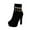 Black, variant on Fesfesfes Black Platform Boots for Women And Winter Plus Size Ladies Knight Metal Chain Tassel Water Platform Super High Heel Side Zipper 5.5(36)