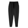 thumbnail image 3 of BXSRUTA Men's Athletic Pants with Zipper Pockets, Lightweight Breathable Drawstring Joggers for Running, Casual, Summer Wear, 3 of 6