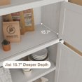 thumbnail image 6 of EastVita 55" Sideboard Buffet Cabinet, Large Wine Storage Coffee Bar Buffet Table Farmhouse Kitchen Display Cabinet, 6 of 7