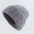 thumbnail image 1 of Bomber Hats Unisex Wool Cap Smooth Board Solid Warm Brimless Plush Cap Bomber Hats, 1 of 1