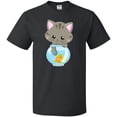 thumbnail image 3 of Inktastic Cute Cat, Little Cat, Kitty, Kitten, Fish Bowl T-Shirt, 3 of 5