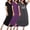 Black/Grey Print/Purple, variant on 3 Pack Long Nightgowns for Women Plus Size House Dress Short Sleeve Night Gown V Neck Casual Nightshirt