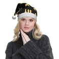 thumbnail image 5 of Haiem Gold Bottles Pattern Santa Hat Confortable Velvet Christmas Hat for Christmas Party Favors Fit for Adults Men Women, 5 of 6