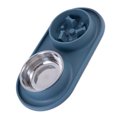 thumbnail image 2 of Dual Pet Bowls with Anti Overturn Design, Anti Choking and Slow Feed, Versatile Use, and Durable Material, Silicone Stainless Steel for Small Large Pets, 2 of 8