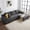 107.8"Gray|R, variant on Gewnee 107" Boneless Couch, Cloud Couch Modular Sectional Sofa, L-Shaped Boneless Couches for Living Room, Deep Seat Sleeper Sofa,Required No Assembly, Black