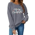 thumbnail image 4 of GUZOM Womens Gray Christmas Sweatshirt - Crew Neck Long Sleeve, 100% Polyester Loose Fit for Fall Winter Holiday & Daily Casual Wear (XS-XL),Size S, 4 of 4