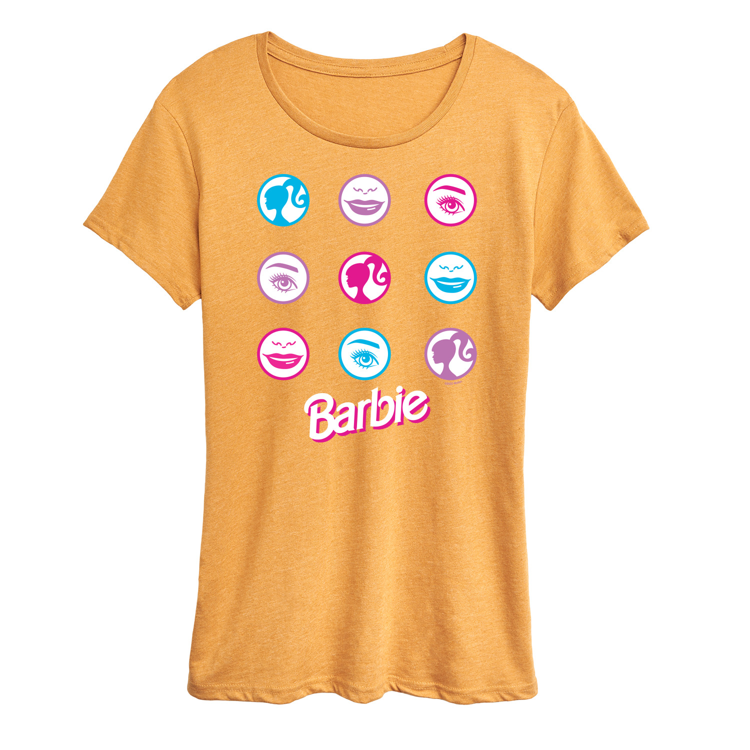 Barbie Iconic Features of Barbie Women's Short Sleeve Graphic T