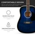 thumbnail image 6 of Best Choice Products 41in Full Size All-Wood Acoustic Guitar Starter Kit w/Gig Bag, E-Tuner, Pick, Strap, Rag - Blue, 6 of 8