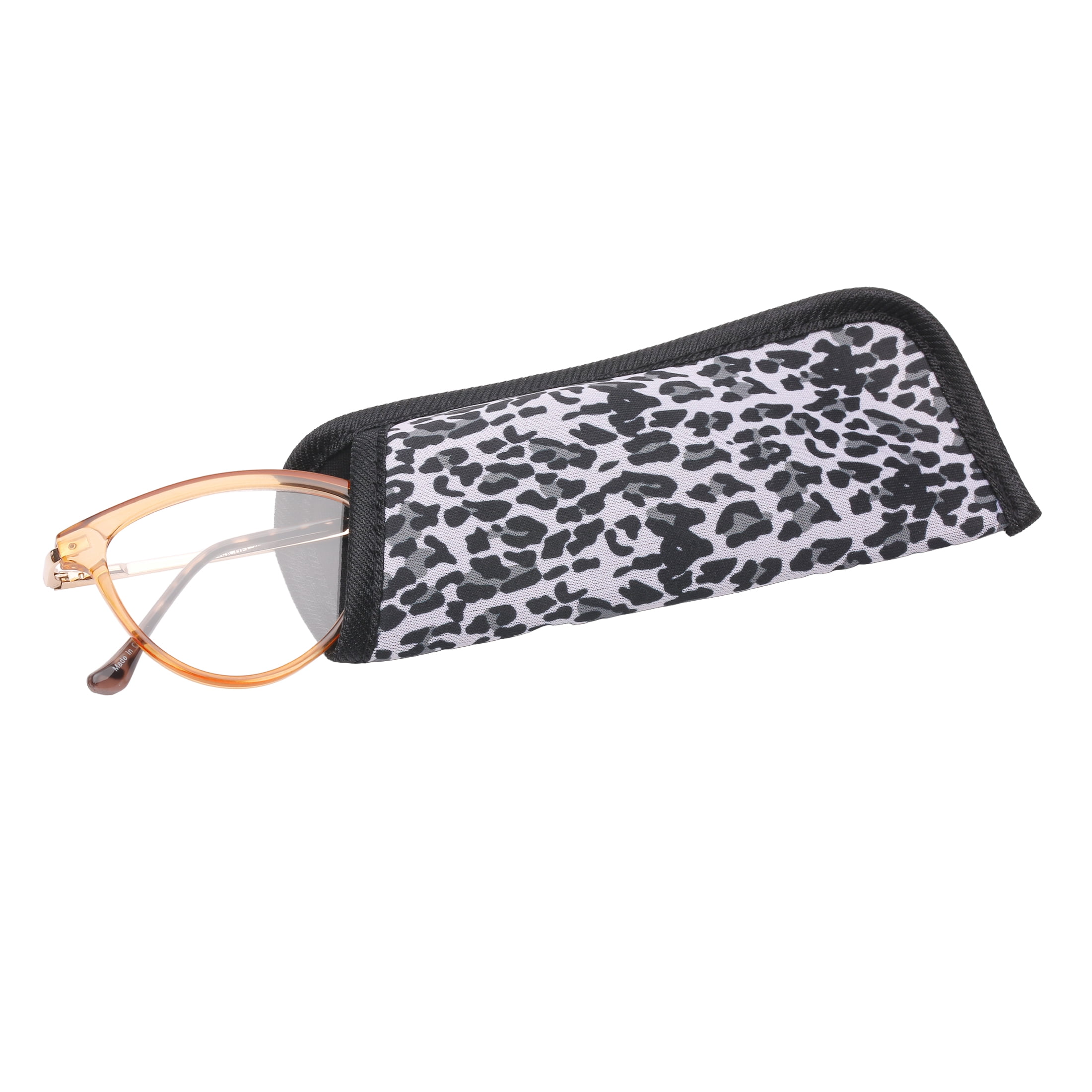 (2 pack) Rz by Rachel Zoe Womens Cateye Reading Glasses with Case, Black/Crystal Brown, Tabitha +1.50