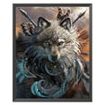 thumbnail image 2 of Kits de punto de cruz con patrón de lobo DIY de 11 quilates, conjunto decorativo de bordado completo estampado FLhrweasw  Nuevo, 2 of 9
