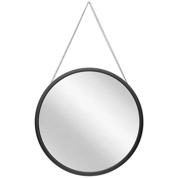 Infinity Instruments Franc Black 2 Black Round Transitional 17.5-inch Wall Mirror