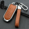 thumbnail image 4 of Zinc Alloy Leather Car Smart Key Case Cover for Aito M5 M7 2022 3 Buttons Remote Protection Shell Keychain Auto Accessories, 4 of 18