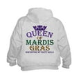 thumbnail image 2 of CafePress - Queen Of Mardis Gras - Kids Hooded Sweatshirt, Classic Hoodie, 2 of 5