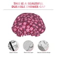 thumbnail image 3 of Kdxio Flowers With Green Leaves Print Shower Cap for Women,Elastic and Reusable,Double Waterproof Layers Bathing Hat, 3 of 6