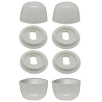 4-Pack Toilet Bolt Caps – Universal White Plastic Screw Covers with Washers – Durable, Decorative Push-On Caps for Concealing Toilet Bolts – Easy to Install