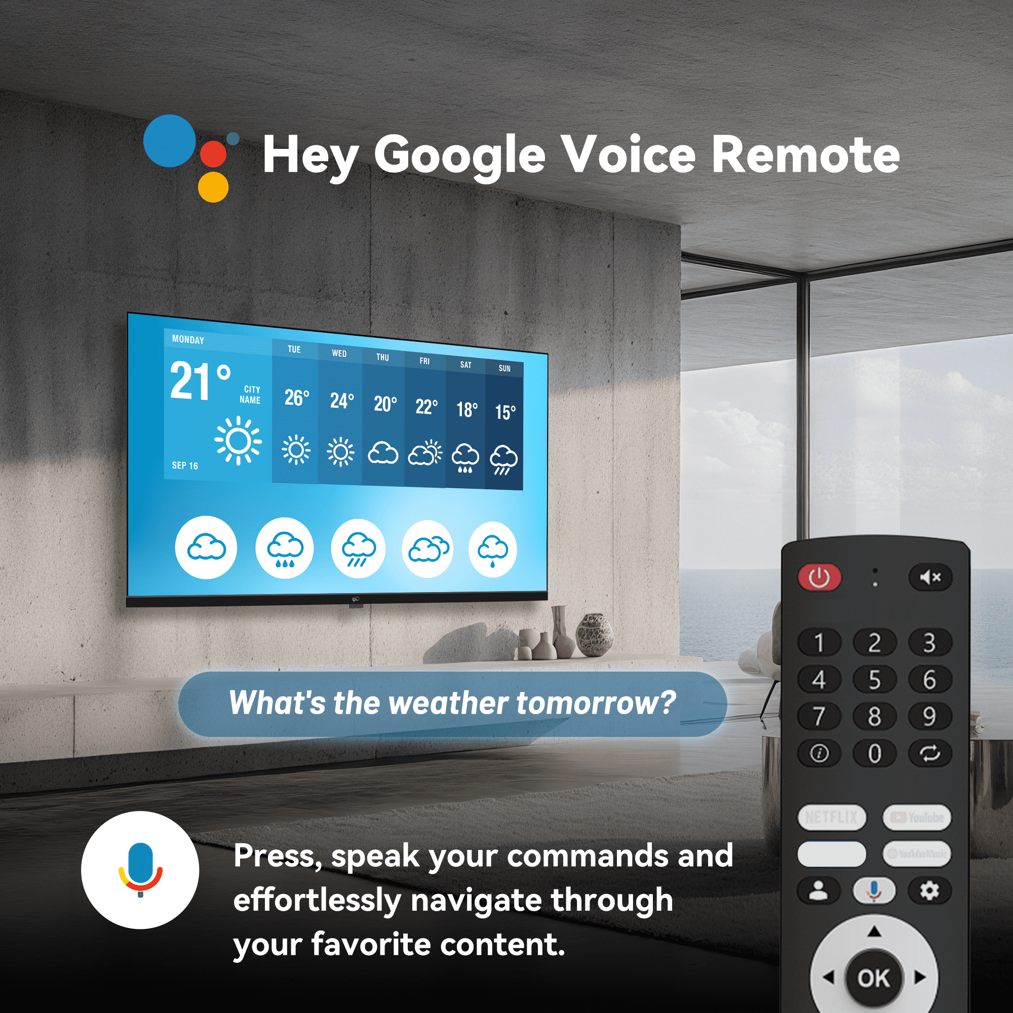 FPD 32-inch Smart TV, 720P HD Google TV with Google Play Built-in Google Cast , Dolby Audio, Hdr 10, Flat Television with Assistant Voice Control