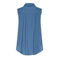thumbnail image 3 of yillto Womens Sleeveless Button Down Shirt Tops V Neck Business Casual Collared Blouses Tank Top, 3 of 4