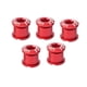 thumbnail image 5 of Soidarity 5 piezas de tornillos para vástago de bicicleta, tornillos de máquina lisos para platos y bielas, placa doble, rojo Placa doble,roja 5piezas Soidarity CBP213028, 5 of 6