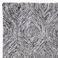 thumbnail image 2 of SAFAVIEH Micro-Loop Catrine Abstract Ogee Wool Area Rug, Black/Ivory, 5' x 8', 2 of 3
