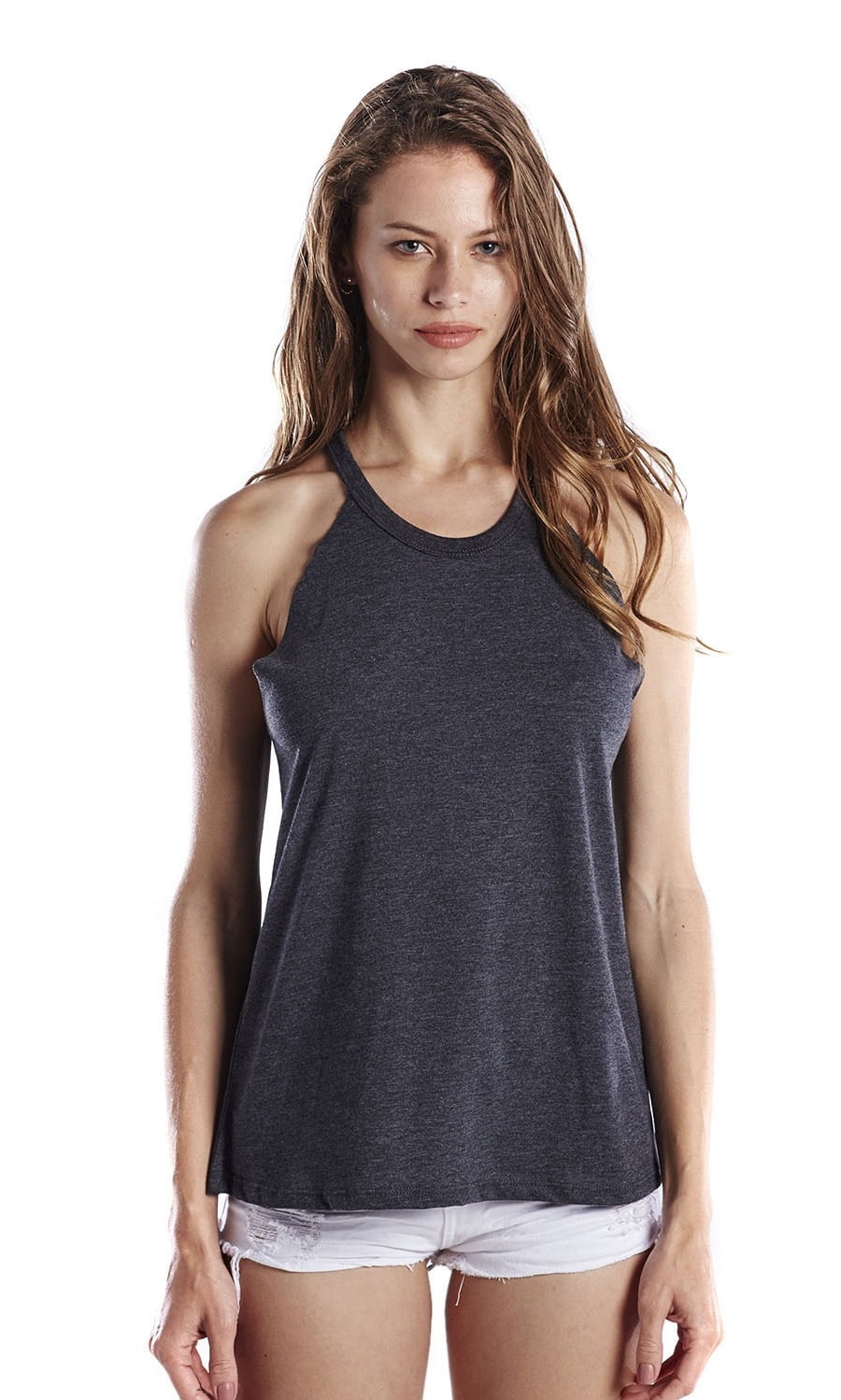 US Blanks US Blanks US208 Ladies Goddess Tank Heather Charcoal