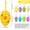B, variant on Njshnmn 24 Pcs Easter Hanging Eggs Multicolored Plastic Easter Egg Hanging Ornaments Decorative Hand Painted DIY Crafts Tree Ornaments For Decoration Random