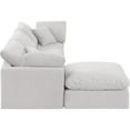 thumbnail image 4 of Meridian Furniture Indulge 94" Velvet L-Shaped Modular Sectional in Cream, 4 of 9