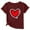 Wine, variant on Tops for Women under $5 Valentine's Day Love Print Short Sleeve Round Neck T-Shirt White XL