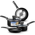 thumbnail image 1 of SereneLife Kitchenware Pots & Pans Basic Kitchen Cookware, Black Non-Stick Coating Inside, Heat Resistant Lacquer (6-Piece Set), One Size, 1 of 7