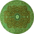 thumbnail image 1 of Ahgly Company Indoor Round Medallion Green Traditional Area Rugs, 7' Round, 1 of 1