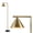 Brass Gold/ Black, variant on JONATHAN Y Chelsea 60" Metal/Marble Cone Shade LED Floor Lamp, Brass/Black