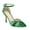 Green, variant on XYD Women Pointed Toe Pumps Mid Heels Cut-outs Ankle Strap D'Orsay Evenings Weddings Shoes Size 7 Green