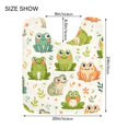 thumbnail image 3 of Toilet Rug U-Shaped Bathroom Rugs Non-Slip Soft Plush Machine Washable Contour Bath Mat Cute Frogs with Leaf 24x20, 3 of 9