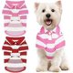 thumbnail image 1 of Baejmjk 2 Pieces Stripe Dog Shirts Breathable Polo T-shirts For Small Medium Dogs Cats Girl Boy Puppy Sweatshirt Summer Pet Doggy Clothespink+red,larg, 1 of 4
