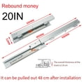 thumbnail image 3 of suyin Drawer Slides Close Furniture Sliding Track Floor Mounting Guides Drawer Display Cabinet Damping Buffering Rebound Slide, 3 of 9