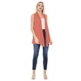 thumbnail image 5 of Women's Casual Solid Comfy Sleeveless Draped Open Front Cardigan S-3XL, 5 of 5