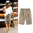 thumbnail image 2 of Pantalones Cortos Casuales para Mujer Día de la Independencia Impreso Elástico de la Cintura, Pantalones Cortos de Verano para Mujeres, 2 of 4