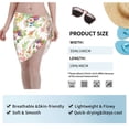 thumbnail image 6 of Zufioo Birds And Flowers Print Women's Beach Short Wrap Skirt, Short Quick-drying Wrap Skirt, Swimsuit Cover-up Sun Protection Cape, Suitable for Beach, Pool-One Size, 6 of 7